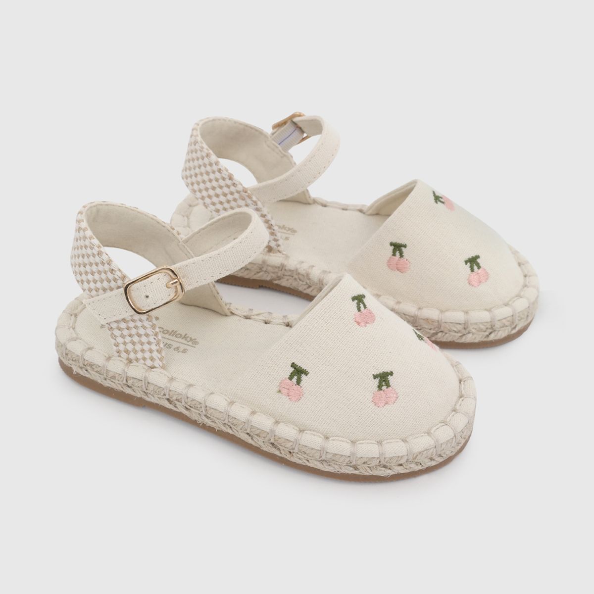 COLLOKY - Alpargata de Niña Blanca con Hebilla