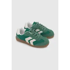 COLLOKY - Zapatilla Unisex Verde con Cordón-Velcro