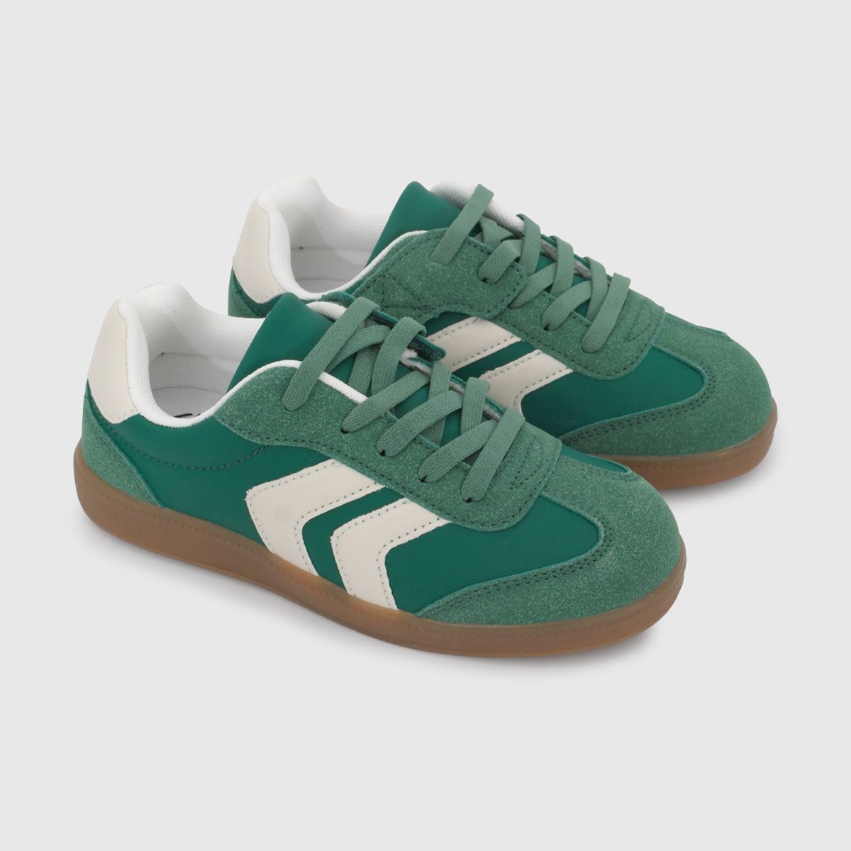 COLLOKY - Zapatilla Unisex Verde con Cordón-Velcro