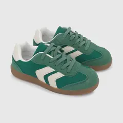 COLLOKY - Zapatilla Unisex Verde con Cordón-Velcro