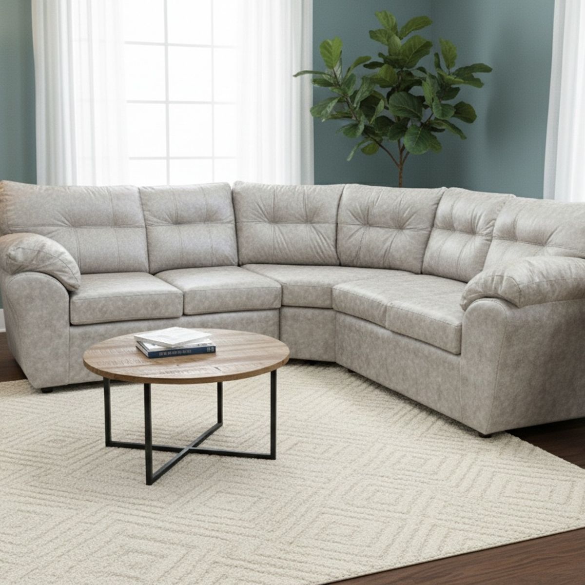 MUEBLES MPR - Seccional Alerce Pu Envejecido 2-1-2