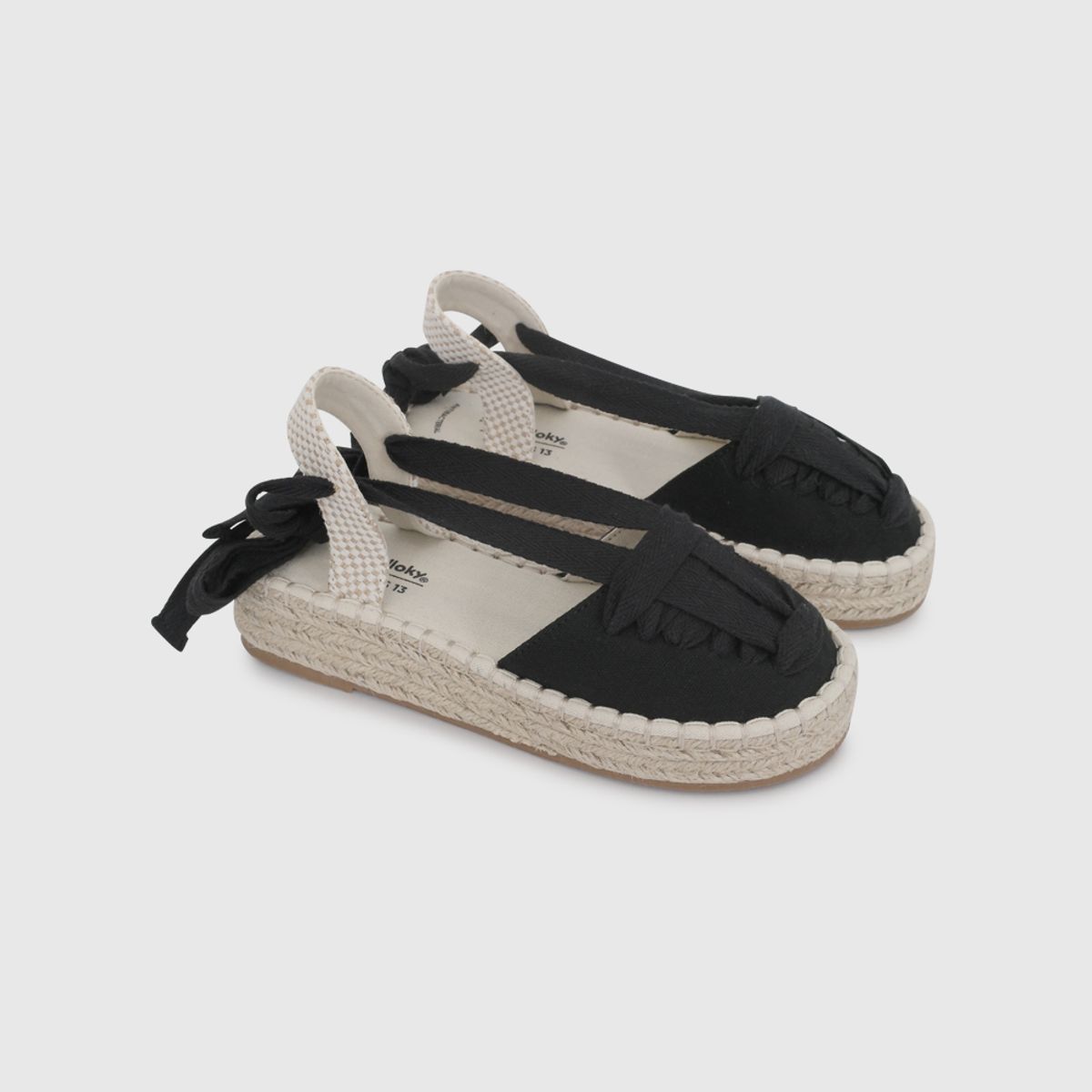 COLLOKY - Alpargata de Niña Negra con Cinta