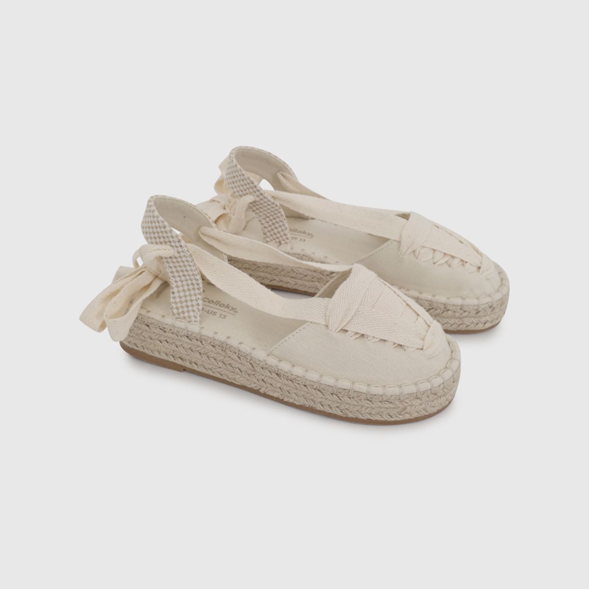 COLLOKY - Alpargata de Niña Blanca con Cinta