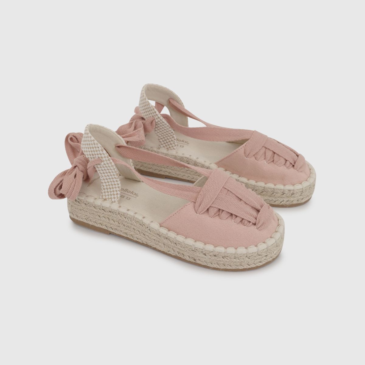 COLLOKY - Alpargata de Niña Rosa Viejo con Cinta