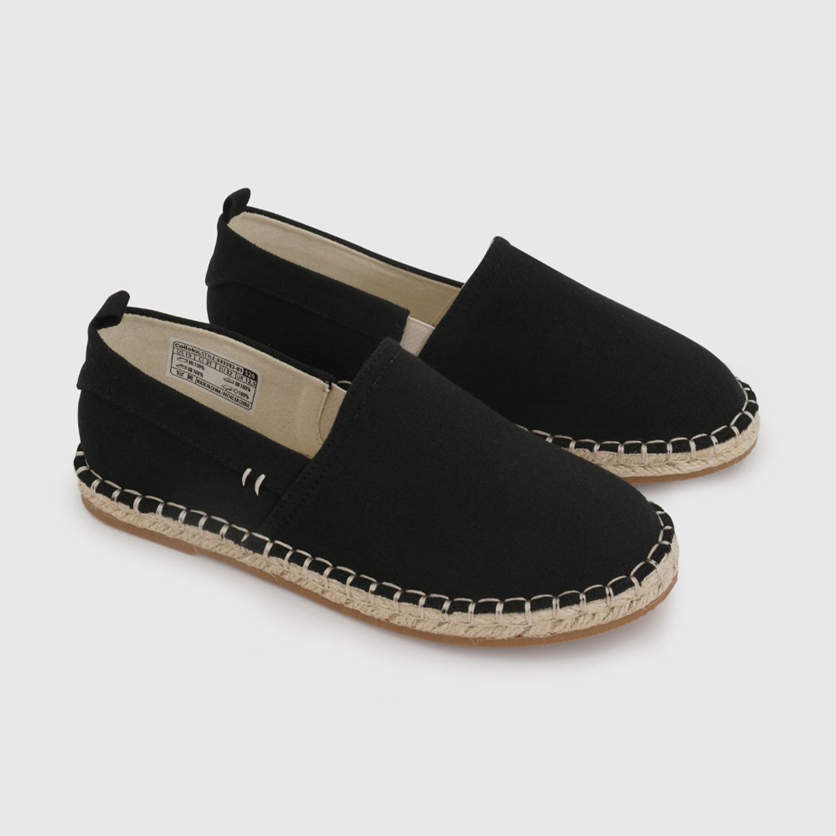 COLLOKY - Alpargata de Niño Negra sin Cierre