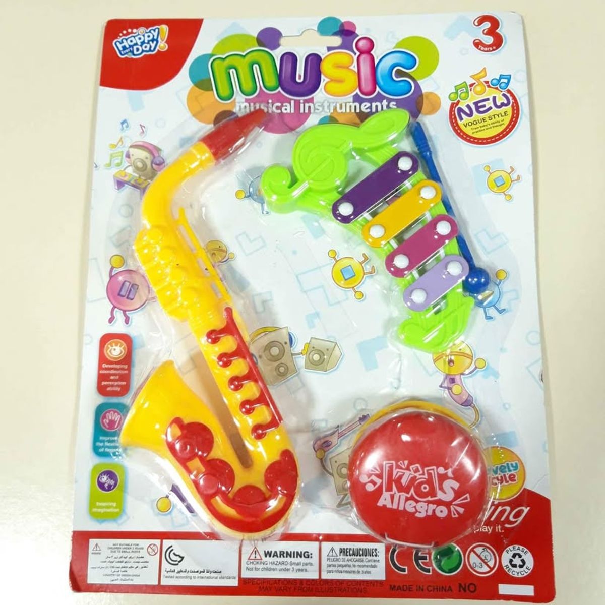 GENERICO - Pack juguete mini saxifon y xilofono para bebe y niños