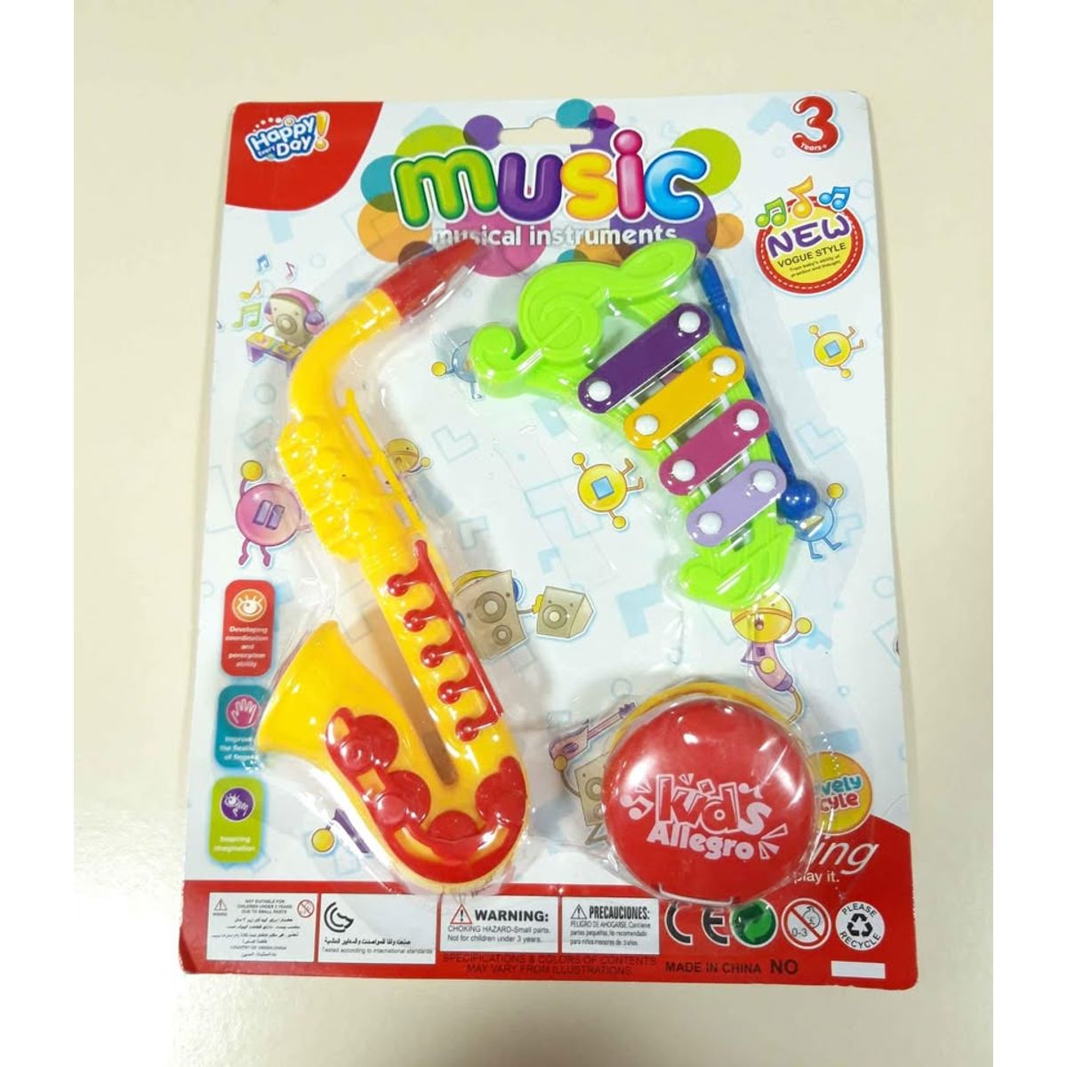 GENERICO - Pack juguete mini saxifon y xilofono para bebe y niños