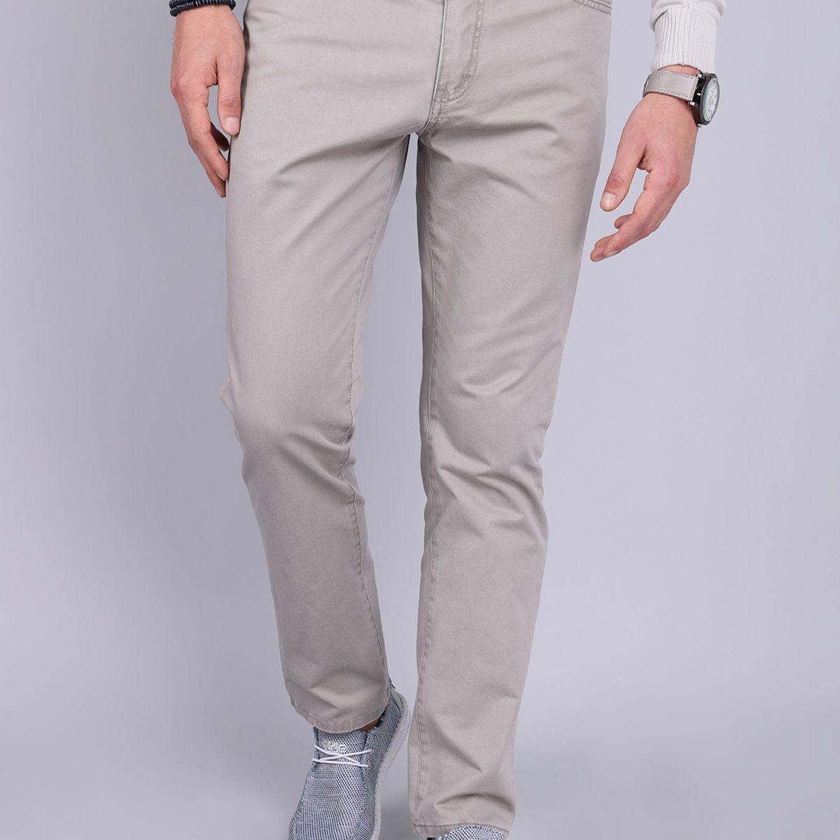ARROW - Pantalón Hombre Arrow 5 Pocket Básico Regular Fit Algodón Gris ARROW