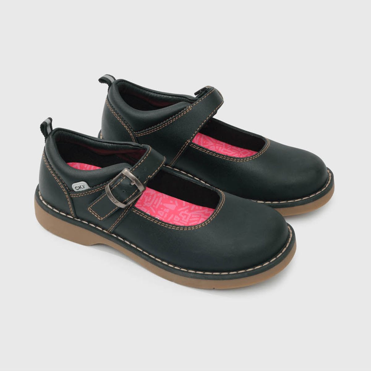 COLLOKY - Zapatilla Escolar Reina Negra Resistente.