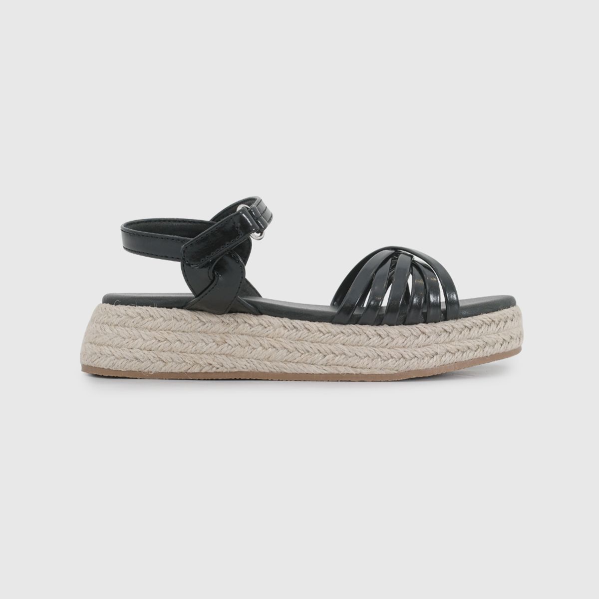 COLLOKY - Sandalia de Niña Negra con Velcro