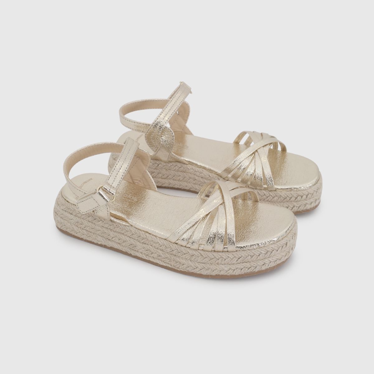 COLLOKY - Alpargata de Niña Dorada con Velcro