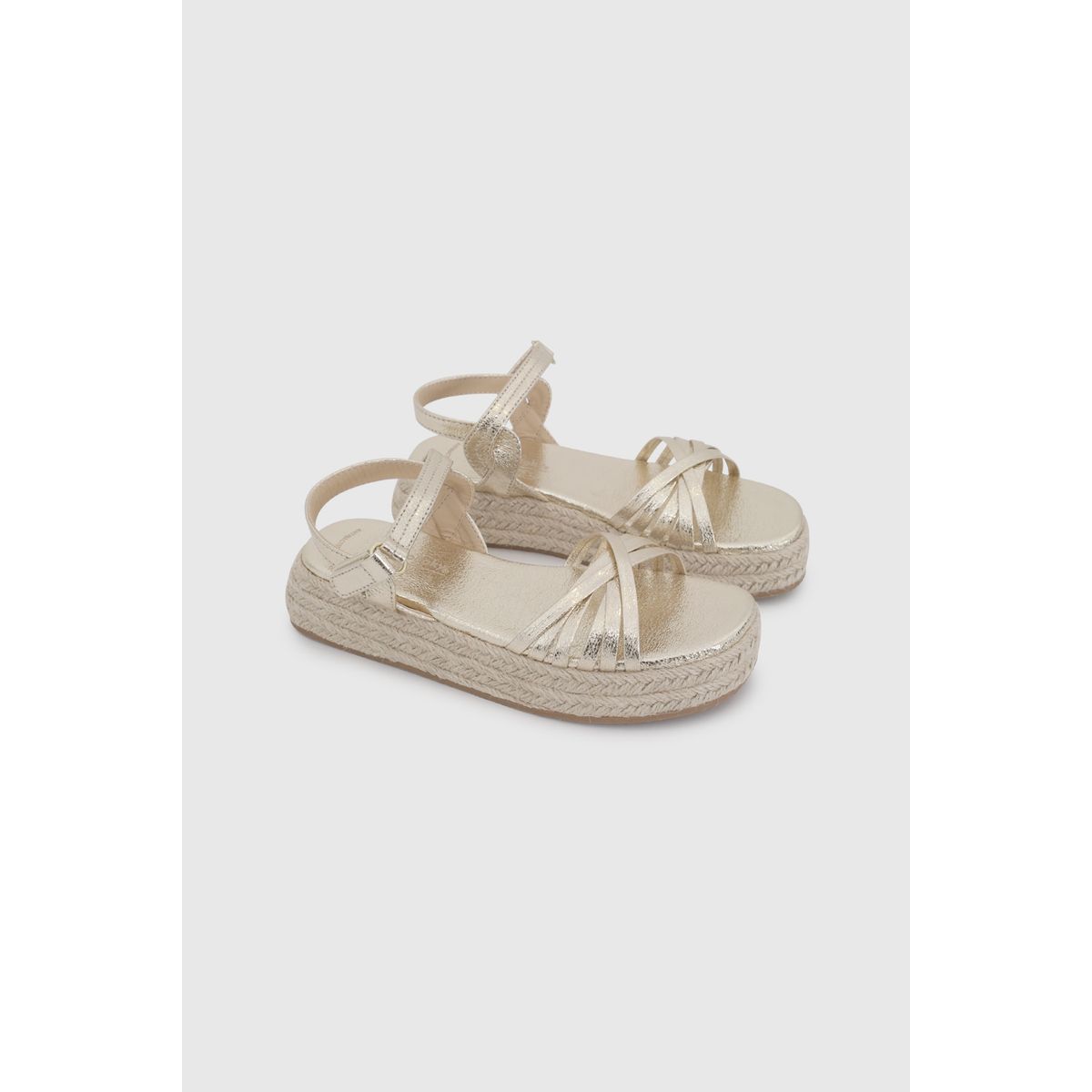 COLLOKY - Alpargata de Niña Dorada con Velcro