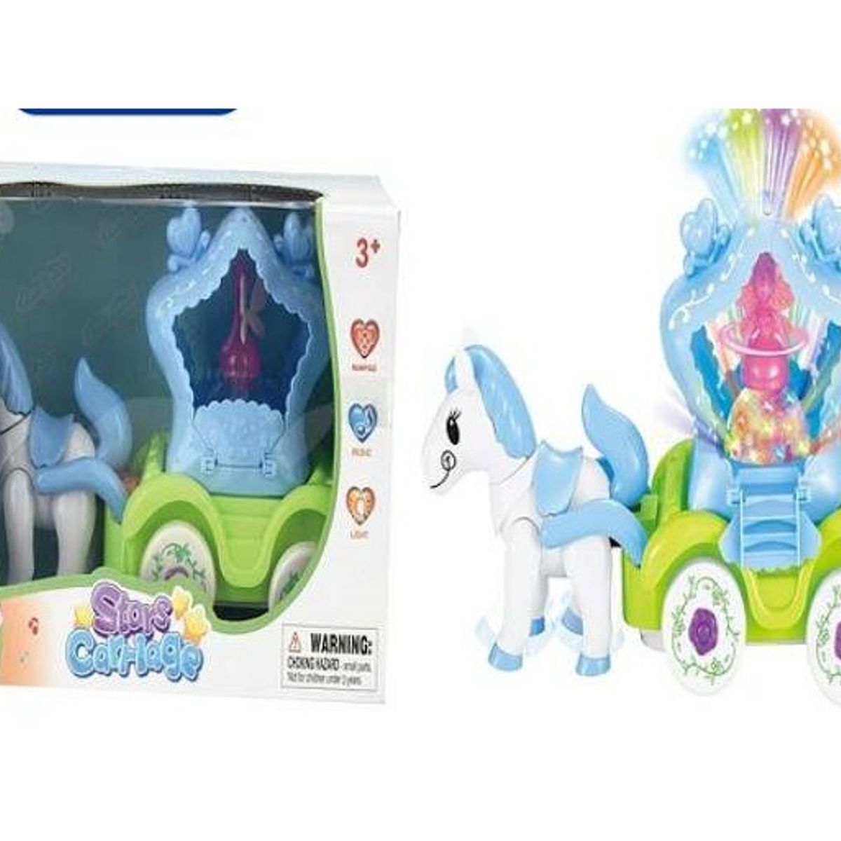 GENERICO - Juguete carruaje con luces niños