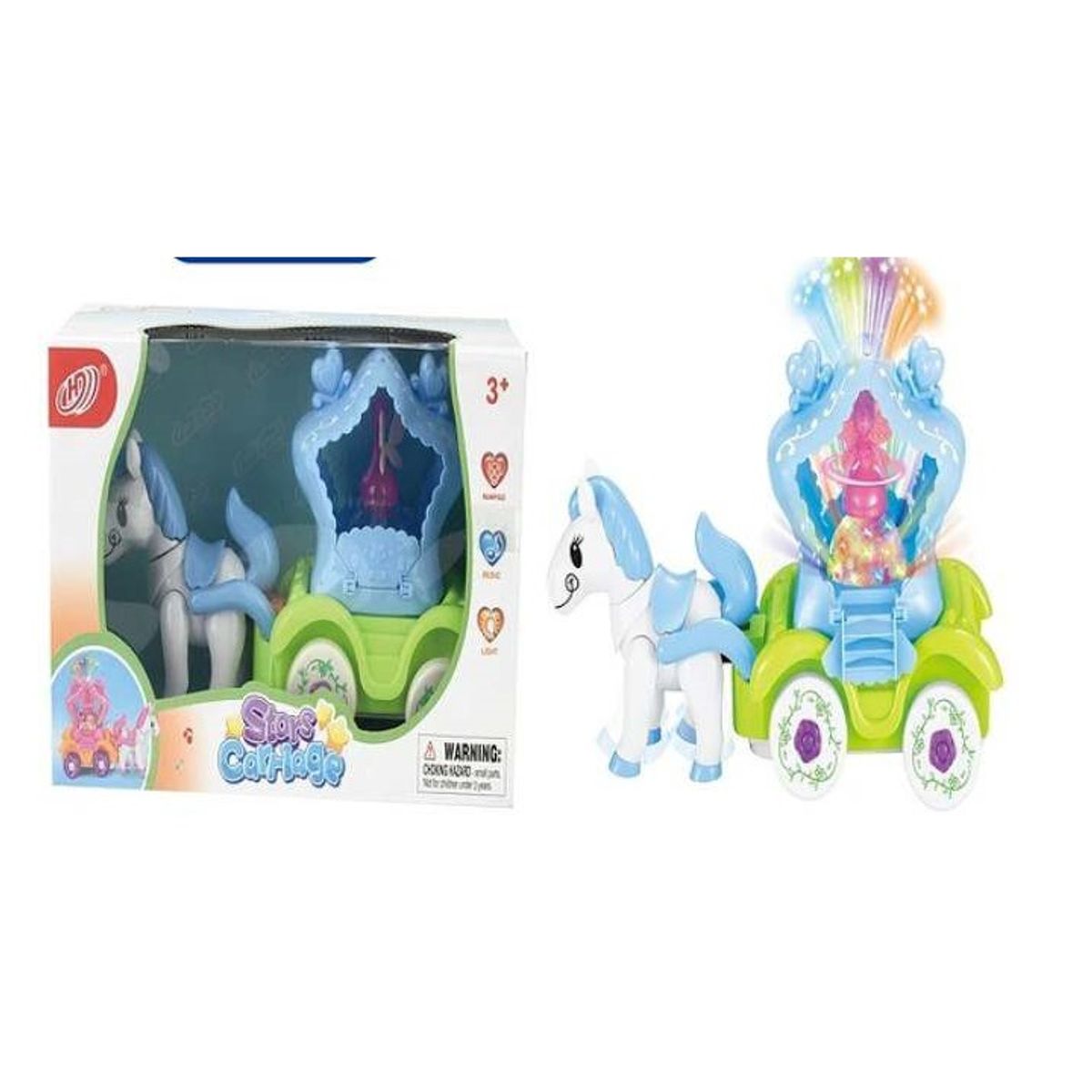 GENERICO - Juguete carruaje con luces niños