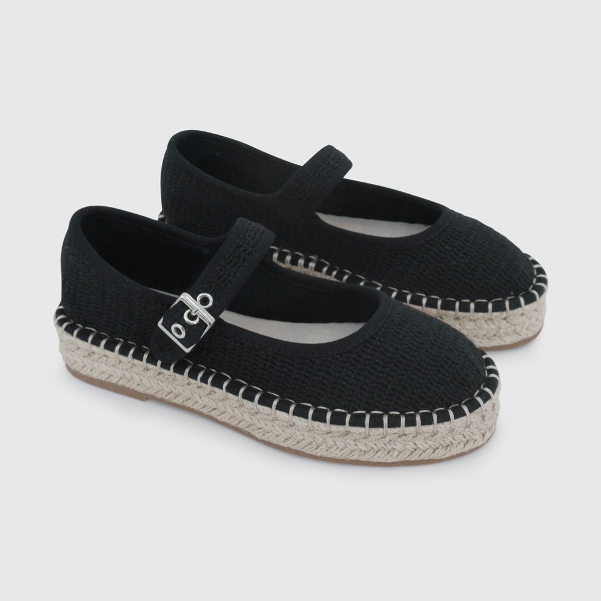 COLLOKY - Ballerina de Niña Negra con Hebilla y caña baja