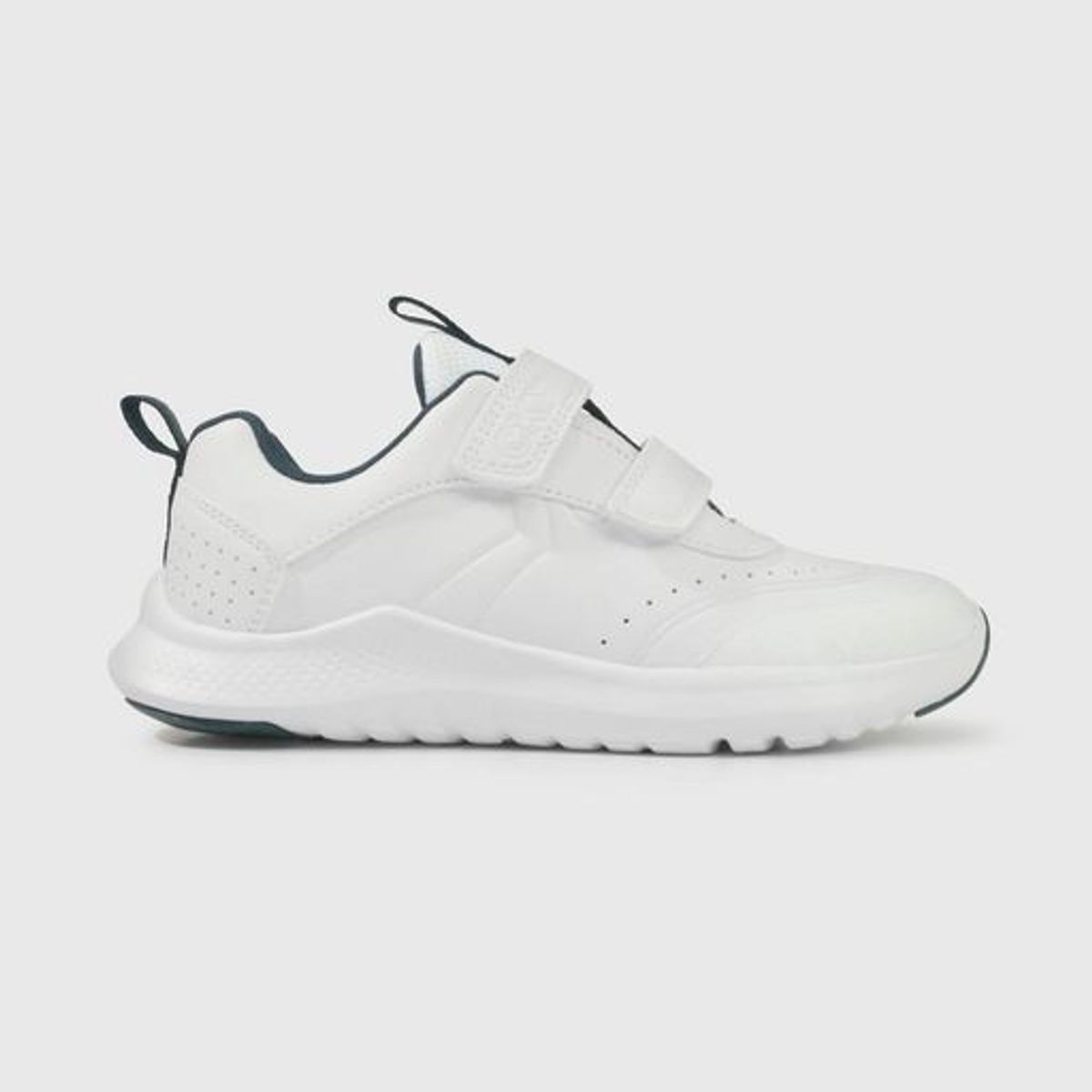 COLLOKY - Zapatillas Colloky Escolar Blanca doble Velcro y Detalles Azules Niño