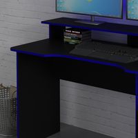 ESCRITORIO GAMER NEGRO AZUL