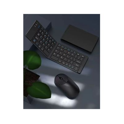 Imagen 2 del producto Set Teclado Portátil Bluetooth Plegable Y Mouse Inalámbrico NEGRO