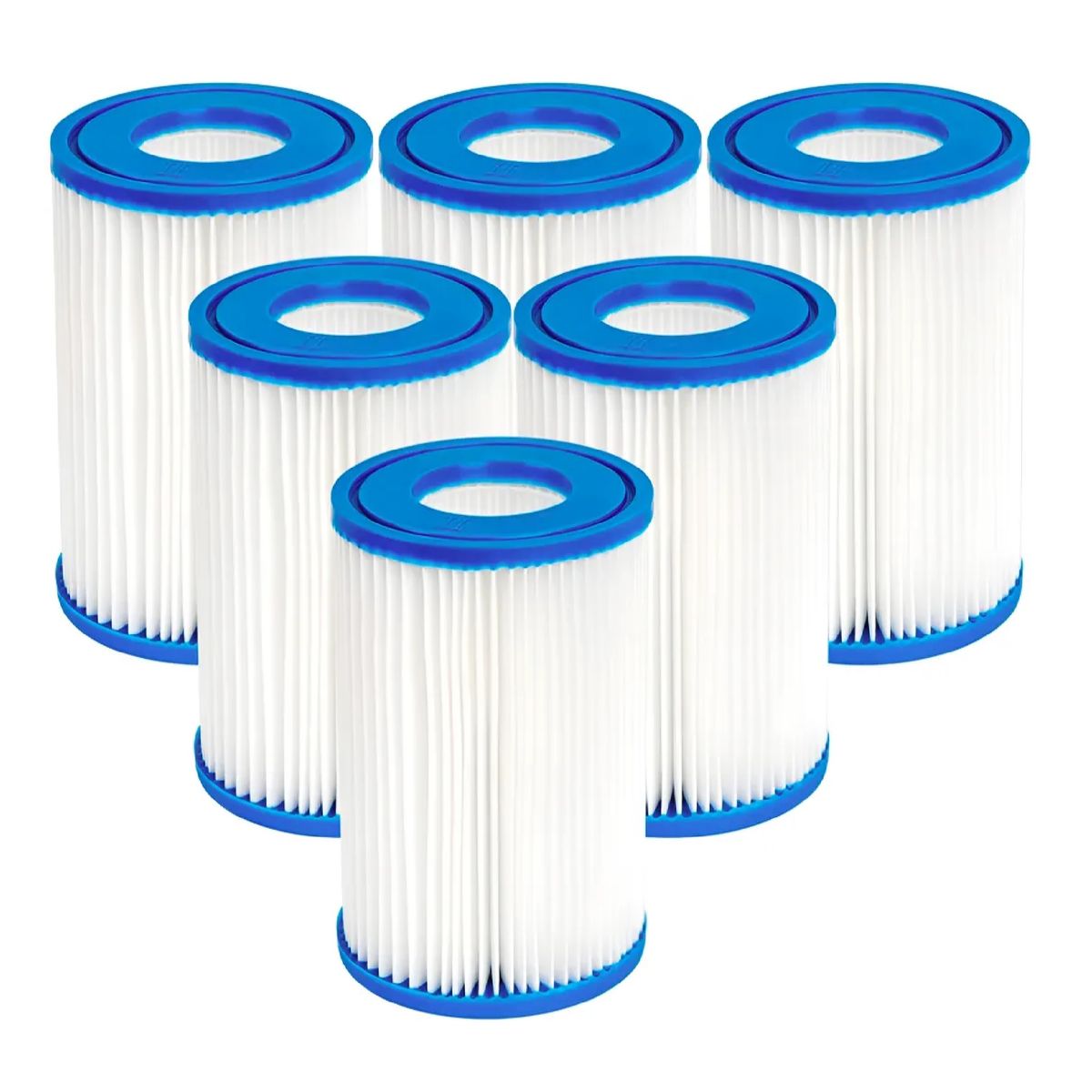 BESTWAY - Pack X6 Cartuchos Filtro Bestway Tipo Ii 2 Agua Cristalina