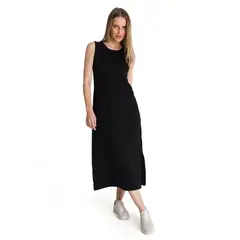 CAT - Vestido Mujer Rib Tank Negro