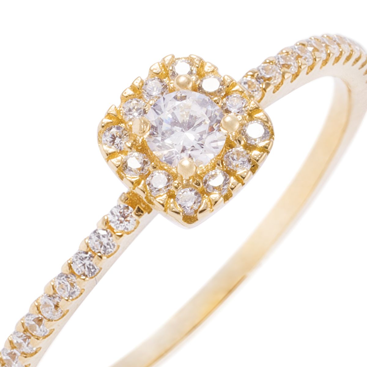 JB JOYAS BARON - Anillo Oro Amarillo 18kt Circonita Central 3MM