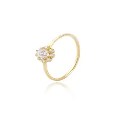 JB JOYAS BARON - Anillo Oro Amarillo 18kt Rosera Circonita