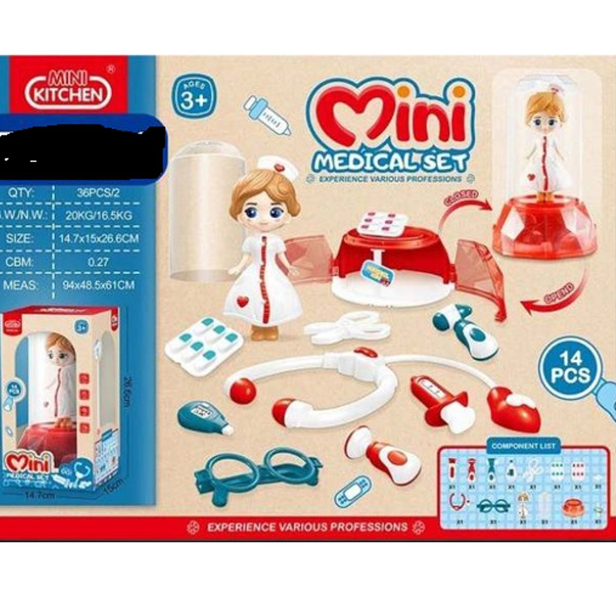 GENERICO - Set juguete de doctora medico niña