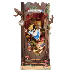 ROBOTIME - ️ Rolife Fall Into Wonder Book Nook 3D Inspirado en Alicia en el País de las Maravillas