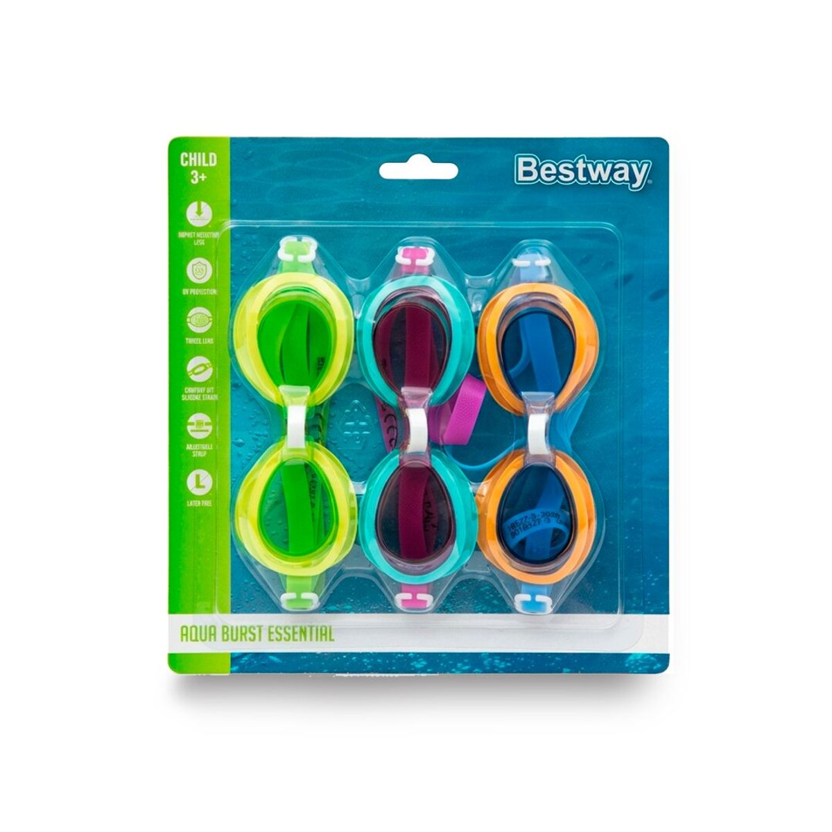 BESTWAY - Set Lentes Agua Niños +3 años