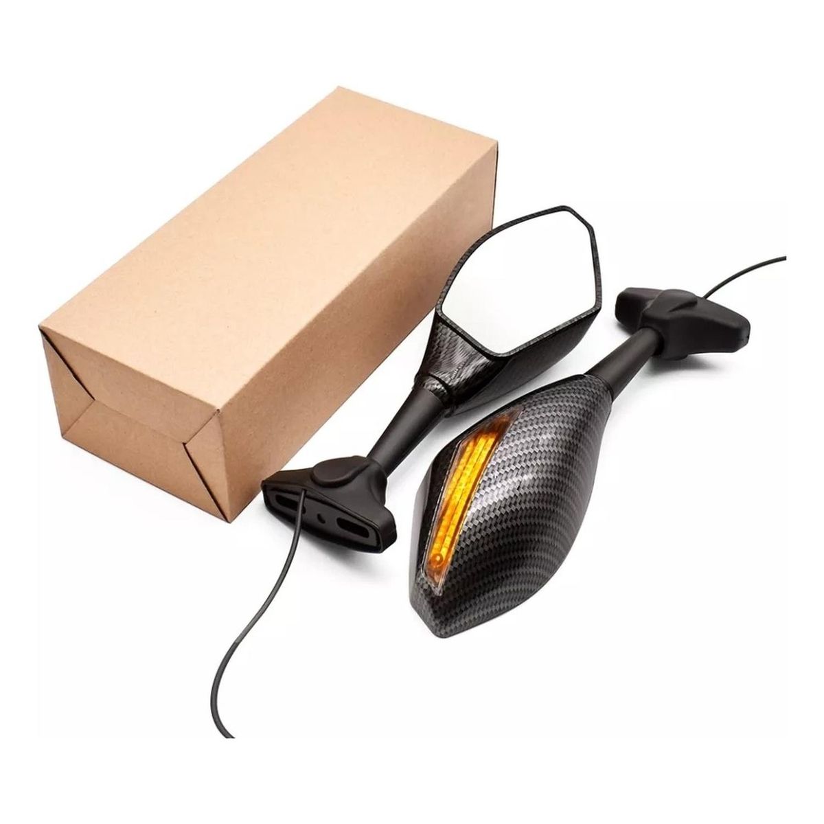 GENERICO - Espejos Para Motos Deportivas C Intermitentes Integrados