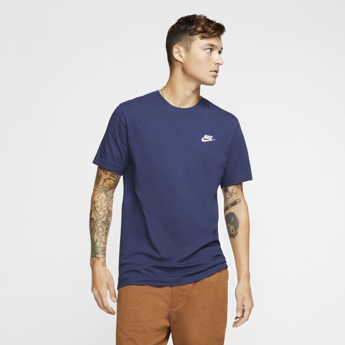 NIKE - Polera M Nsw Club Tee Hombre Azul