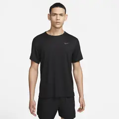 NIKE - Polera Running Dri-fit Miler Hombre Negro