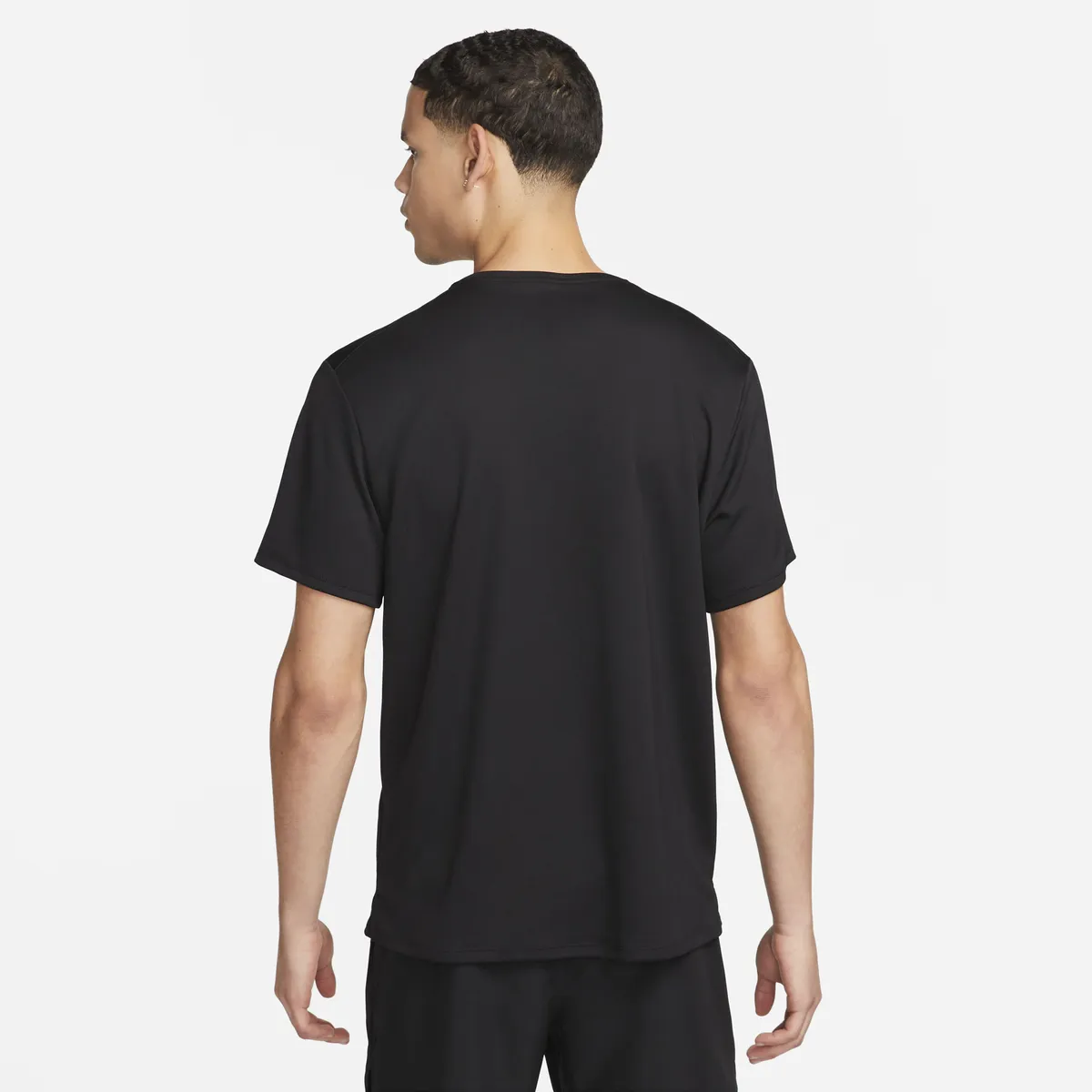 NIKE - Polera Running Dri-fit Nike Miler Hombre Negro