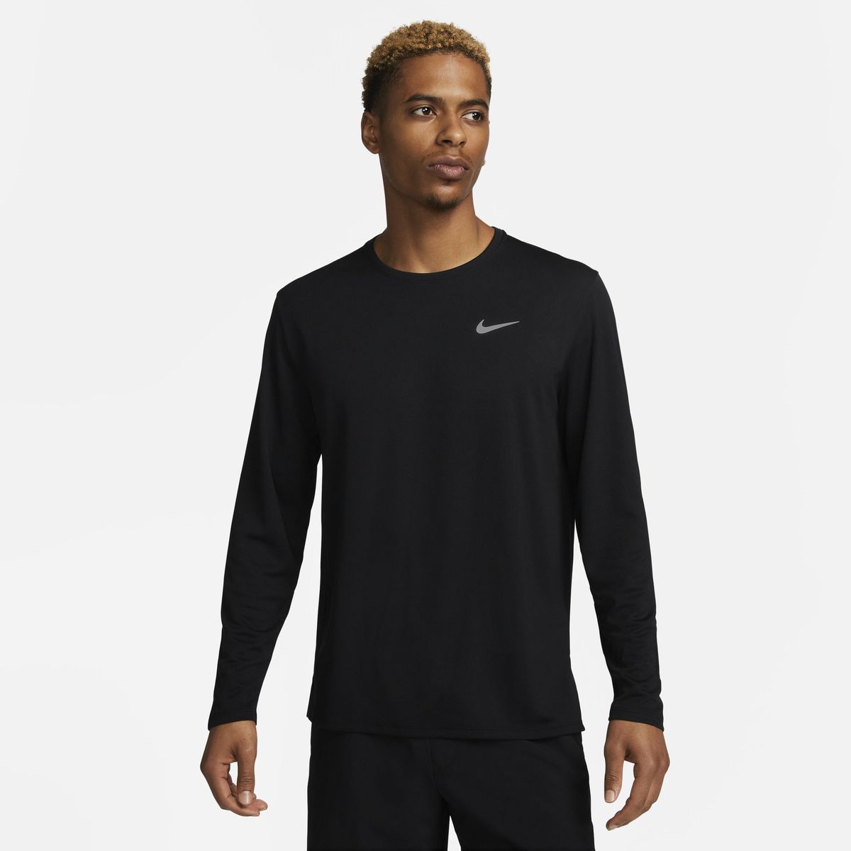NIKE - Polera Nike Miler Negro Hombre