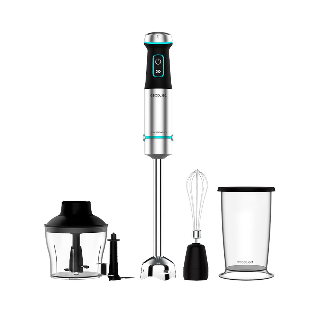 CECOTEC - Batidora de Inmersión Cecotec Power TitanBlack 1200 XL Cream&Crush