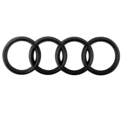 GENERICO - Emblema Insignia Compatible Audi 7 Pulgadas 175mm Negro Brillante