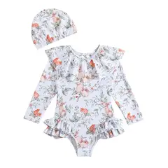 SENSIBLUE - Traje de Baño Niña 2 Piezas Estampado Bosque –