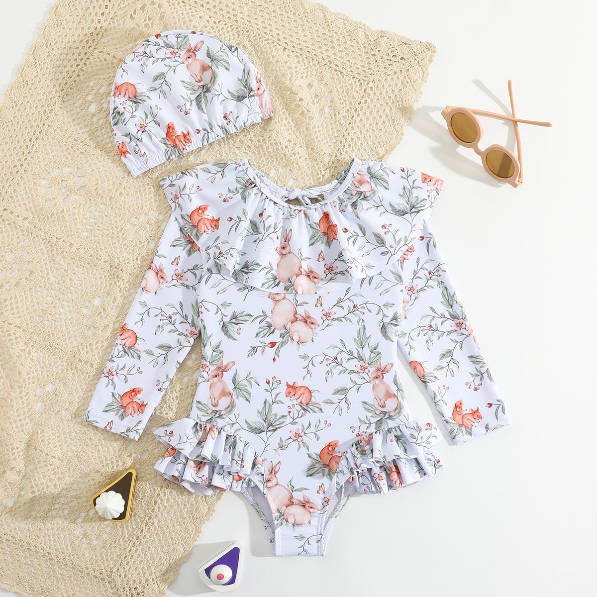 SENSIBLUE - Traje de Baño Niña 2 Piezas Estampado Bosque – SensiBlue