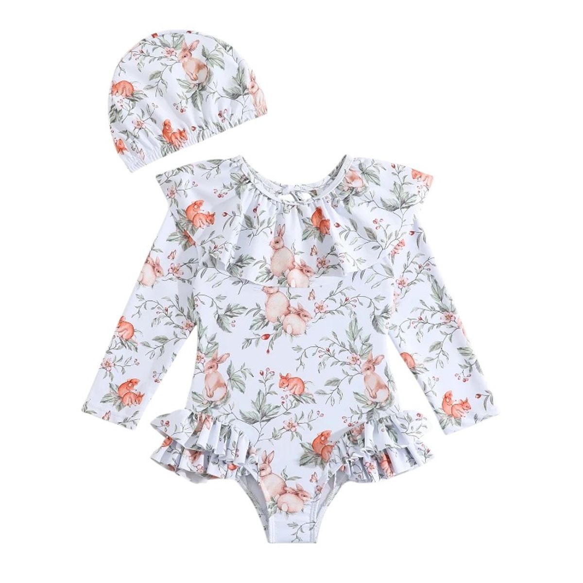 SENSIBLUE - Traje de Baño Niña 2 Piezas Estampado Bosque – SensiBlue