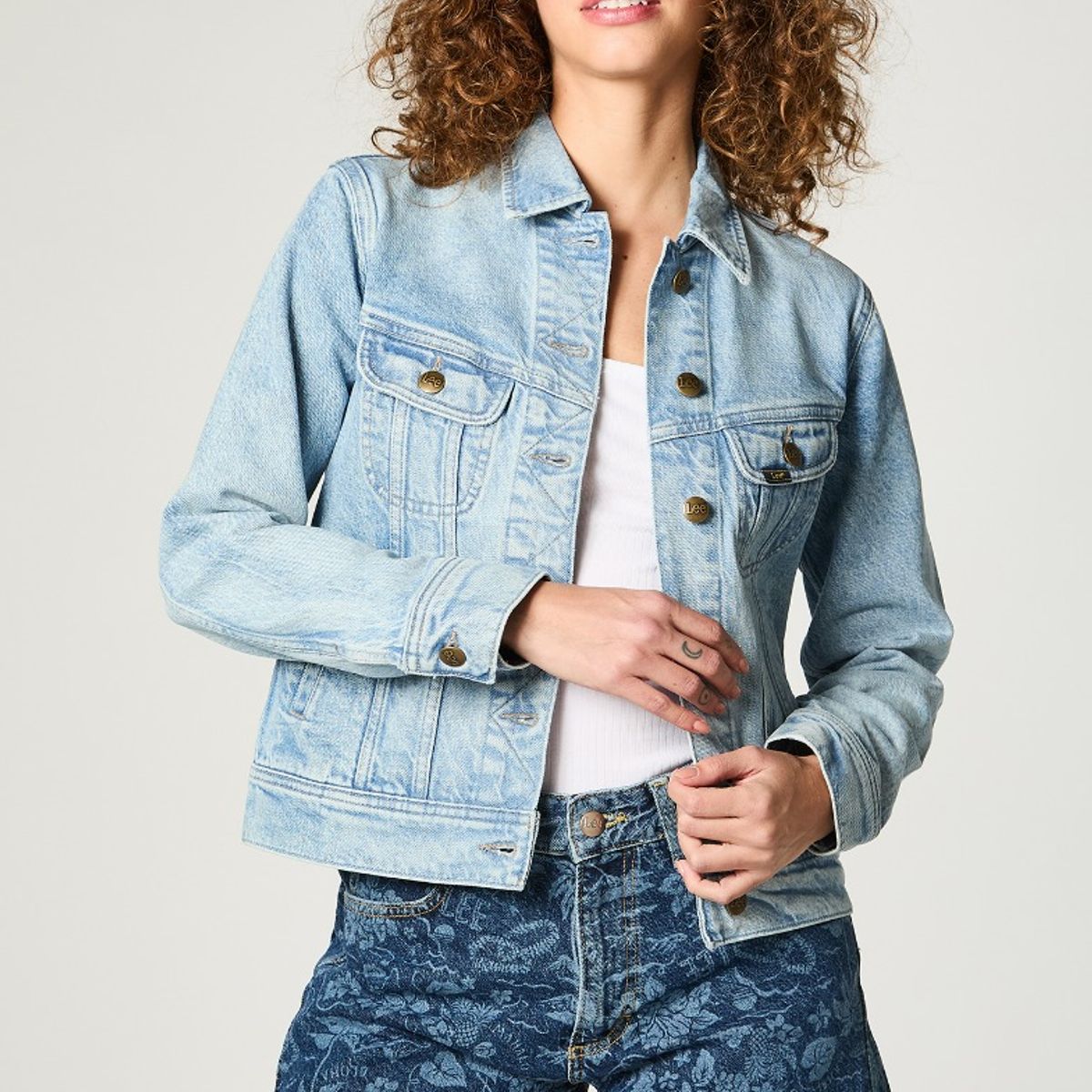 LEE - Chaqueta Mujer Trucker Celeste