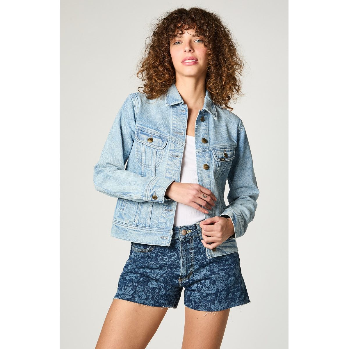 LEE - Chaqueta Mujer Trucker Celeste