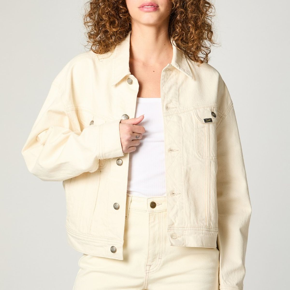 LEE - Chaqueta Mujer Denim Rider Ecru