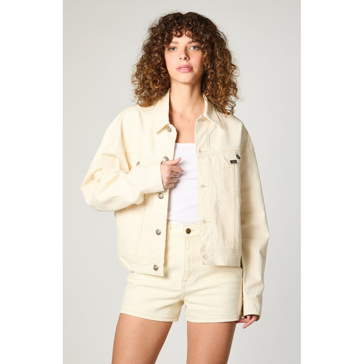 LEE - Chaqueta Mujer Denim Rider Ecru