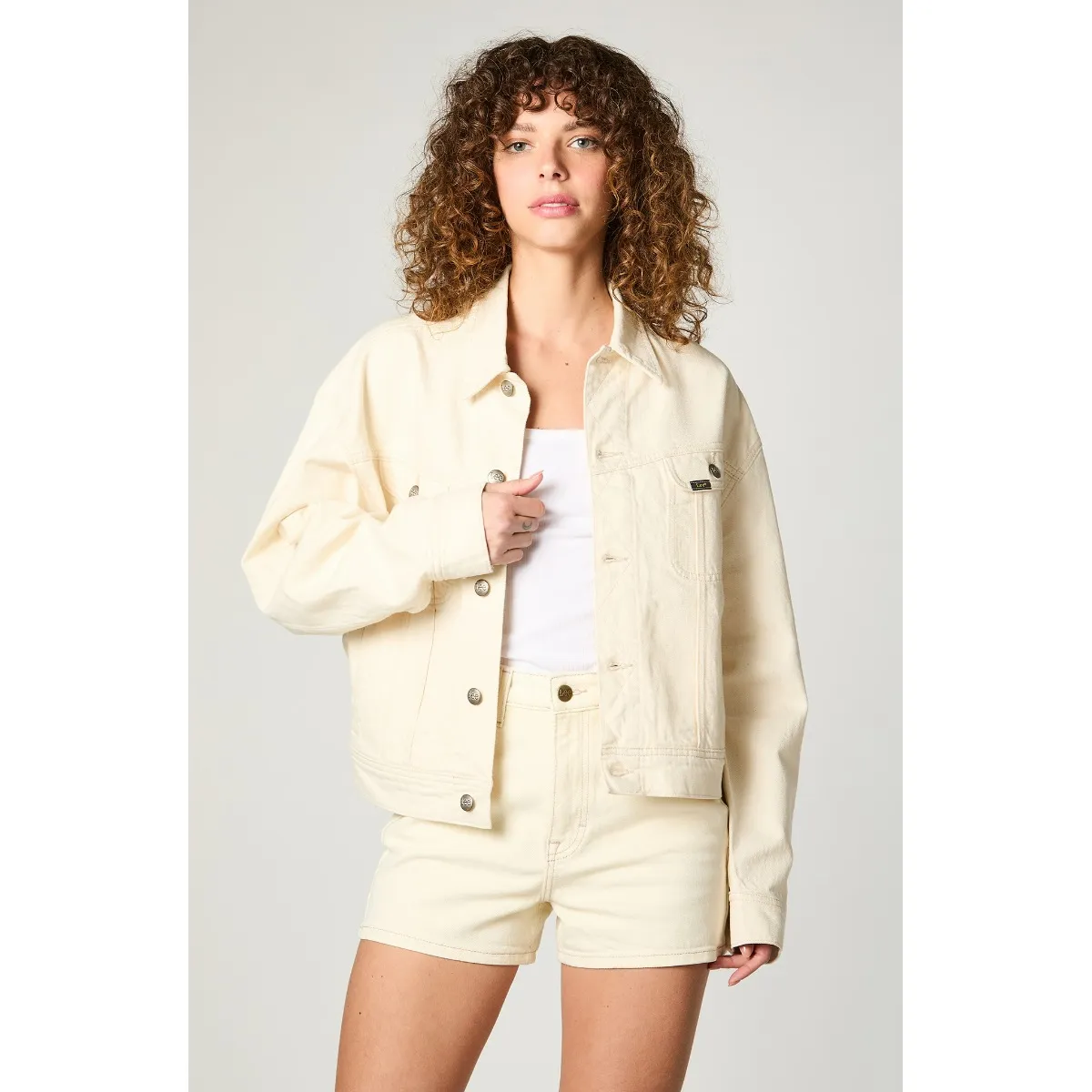 LEE - Chaqueta Mujer Denim Rider Ecru