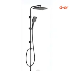DOER - Columna de ducha con Duchador cuadrada Negra