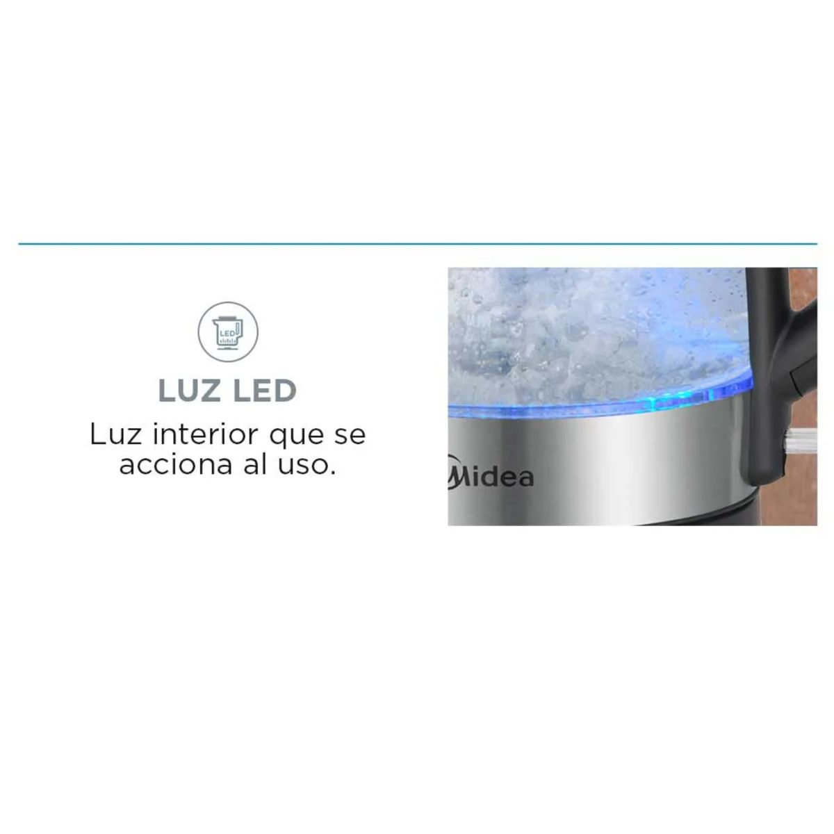 MIDEA - Hervidor de Vidrio Midea