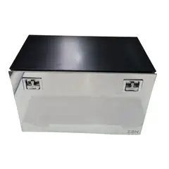 GENERICO - CAJA METALICA PLATEADA CROMADA DE 324LTS