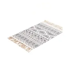 GENERICO - Set 2 Alfombras de Lino 60x90 cm para Bajada de Cama 4n06