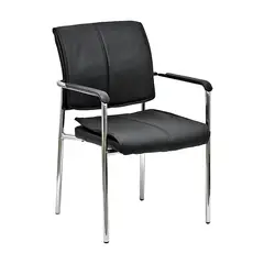 MSA MUEBLES SANTA ANA - 4 Silla De Visita Oficina Premium Black FX (4 UNIDADES)