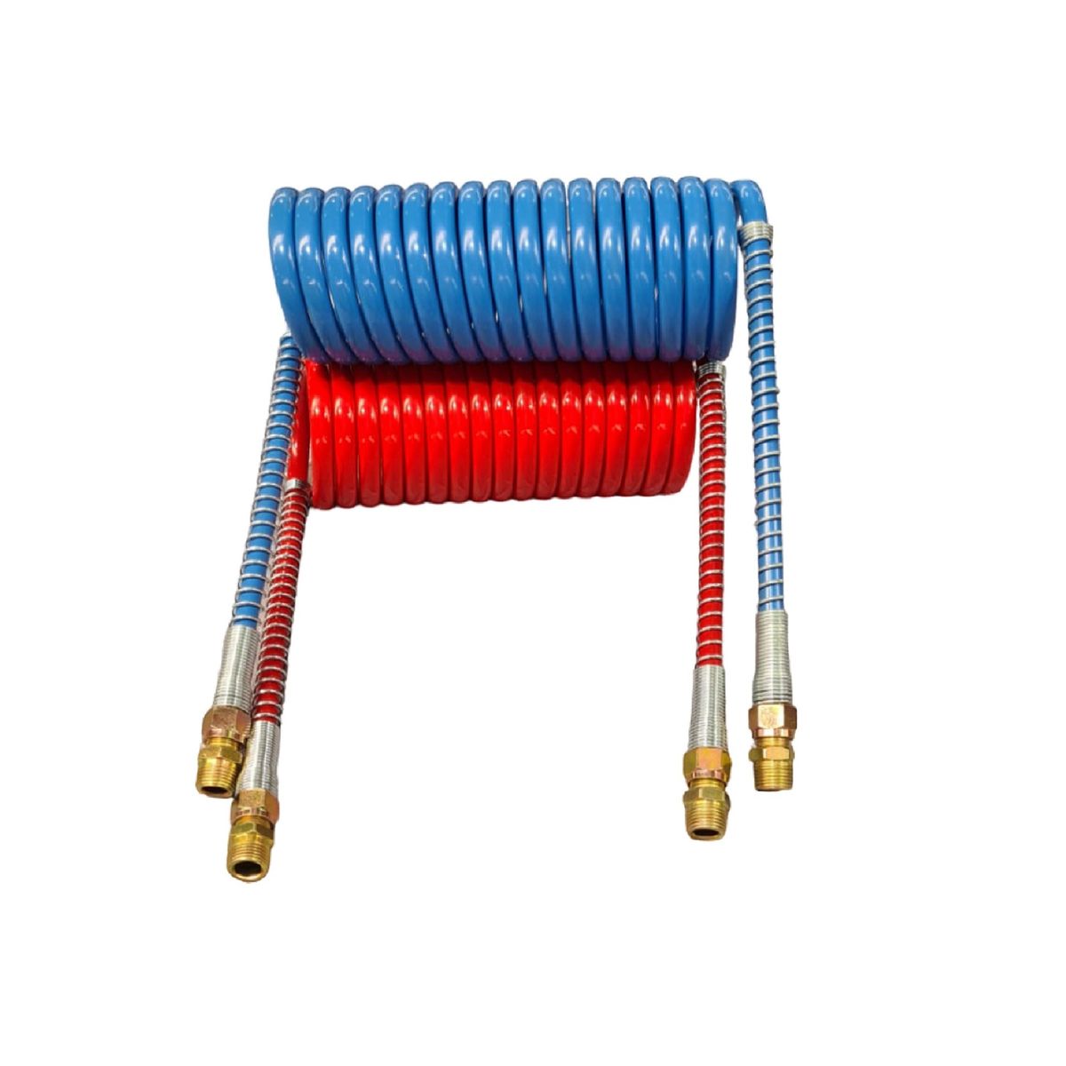 SUNTECH - PACK MANGUERA ESPIRAL 1/2" ROJO / AZUL 5.5 MTS